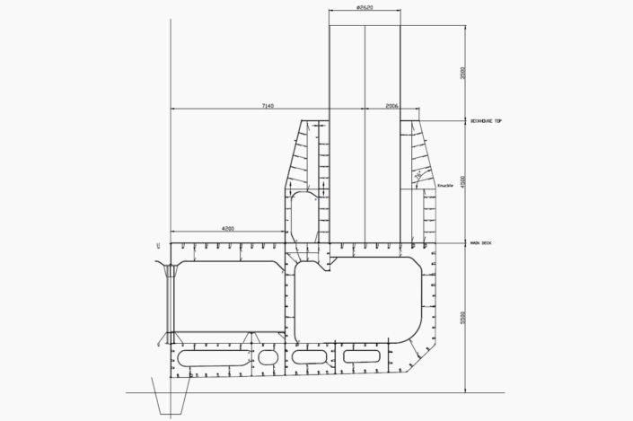 Figure 3.2 - Crane foundation example section