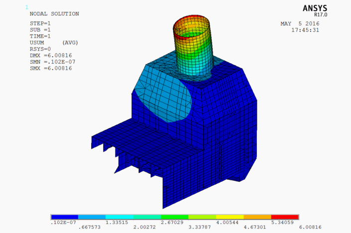 Figure 5.25 - Displacement (270 deg Load Case)