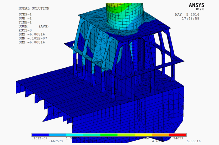 Figure 5.26 - Displacement (270 deg Load Case)