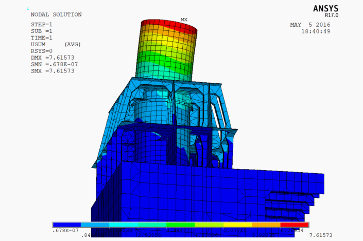 Figure 5.30 - Displacement (315 deg Load Case)