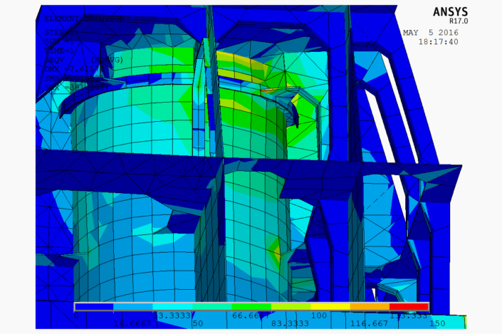 Figure 5.32 - VonMises Stress (315 deg Load Case)